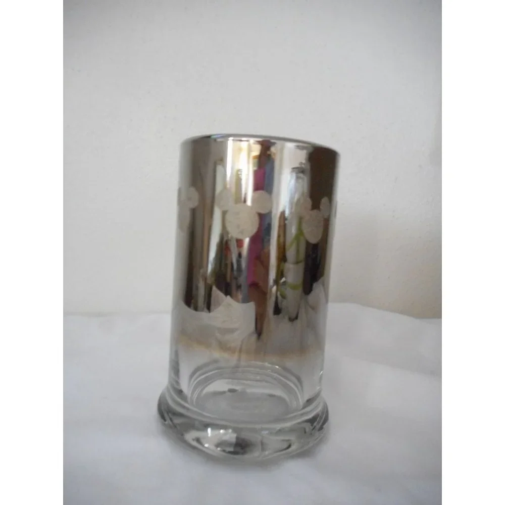 Walt Disney Mickey Mouse Silver Clear Glass Mug Cup Root Beer Stein - Picture 5 of 8